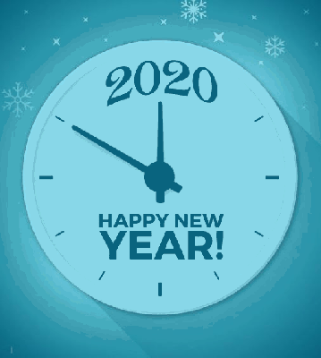 Zegar czekający na 2020 rok